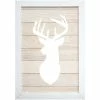 Féérie Lights & Christmas Cadre bois renne H40 cm Objets de décoration Couleur Blanc -Christmas Soldes Boutique 18649809 500 A