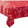 Féérie Lights & Christmas Nappe canevas 140x240 cm rouge étoiles argent Linge de maison Couleur Argent -Christmas Soldes Boutique 20507523 500 A