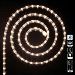 Féérie Lights & Christmas Guirlande tube LED d'extérieur - 18 m Objets de décoration Couleur Blanc