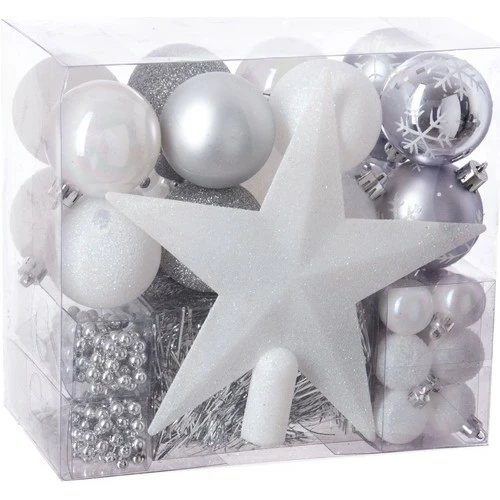 Féérie Lights & Christmas Kit déco pour sapin de Noël - 44 Pièces Objets de décoration Couleur Gris 3 Féérie Lights & Christmas Kit déco pour sapin de Noël - 44 Pièces Objets de décoration Couleur Gris