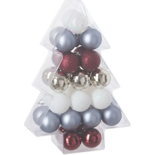 Féérie Lights & Christmas Kit déco pour sapin de Noël - 34 Pièces Objets de décoration Couleur Gris 3 Féérie Lights & Christmas Kit déco pour sapin de Noël - 34 Pièces Objets de décoration Couleur Gris