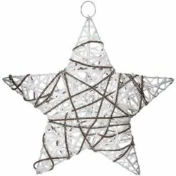 Féérie Lights & Christmas Etoile de Noël pailletée à suspendre - Diam. 30 cm Objets de décoration Couleur Blanc