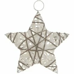 Féérie Lights & Christmas Etoile de Noël pailletée à suspendre - Diam. 15 cm Objets de décoration Couleur Blanc