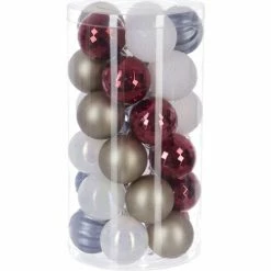 Féérie Lights & Christmas Kit déco pour sapin de Noël - 30 Pièces Objets de décoration Couleur Blanc