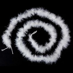 Féérie Lights & Christmas Guirlande de Noël Boa Plume - 1,60 m Objets de décoration Couleur Blanc