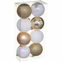Féérie Lights & Christmas Kit de décorations pour sapin de noël - 8 Pièces Objets de décoration Couleur Doré