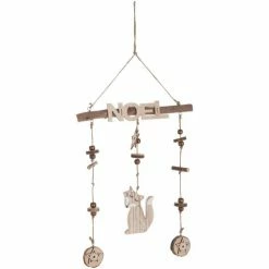 Féérie Lights & Christmas Décoration de Noël à suspendre en bois Rustique Objets de décoration Couleur Marron