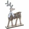 Féérie Lights & Christmas Déco de Noël en bois effet fourrure Renne - Marron Objets de décoration Couleur Blanc