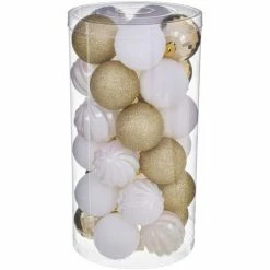 Féérie Lights & Christmas Kit déco pour sapin de Noël - 30 Pièces Objets de décoration Couleur Doré