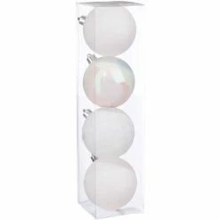 Féérie Lights & Christmas Kit déco pour sapin de Noël - 4 Pièces Objets de décoration Couleur Blanc