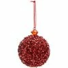 Féérie Lights & Christmas Boule de Noël pailletée Comptoir de Noël Objets de décoration Couleur Rouge