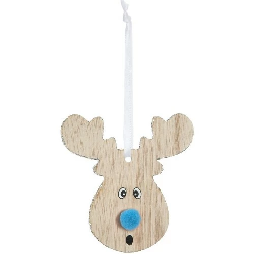 Féérie Lights & Christmas Décoration pour sapin de Noël en bois - Tête de renne Objets de décoration Couleur Bleu 3 Féérie Lights & Christmas Décoration pour sapin de Noël en bois - Tête de renne Objets de décoration Couleur Bleu