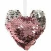 Féérie Lights & Christmas Décoration pour sapin de Noël Sequin - Cœur Objets de décoration Couleur Rose