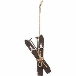 Féérie Lights & Christmas Décoration pour sapin de Noël A l'orée des bois - Skis Objets de décoration Couleur Marron