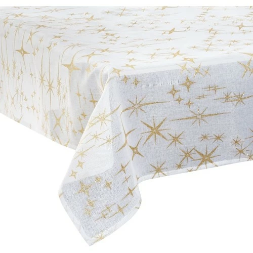 Féérie Lights & Christmas Nappe étoiles de Noël Caneva Objets de décoration Couleur Blanc 3 Féérie Lights & Christmas Nappe étoiles de Noël Caneva Objets de décoration Couleur Blanc