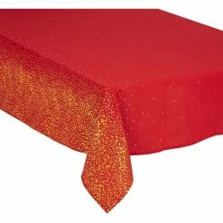 Féérie Lights & Christmas Nappe de Noël design Léopard Objets de décoration Couleur Rouge