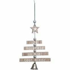 Féérie Lights & Christmas Déco sapin de Noël en bois articulé Sapin Objets de décoration Couleur Marron