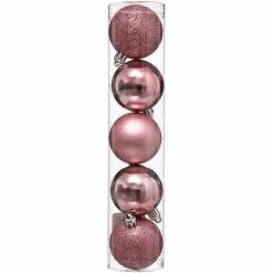 Féérie Lights & Christmas Kit déco pour sapin de Noël - 5 Pièces Objets de décoration Couleur Rose