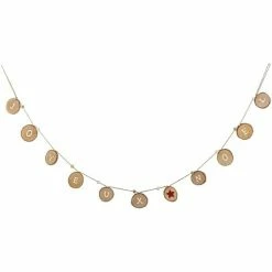 Féérie Lights & Christmas Guirlande de Noël design rondin Jeanne Objets de décoration Couleur Rouge