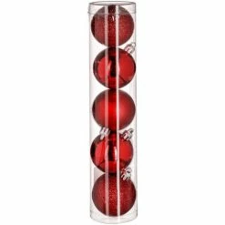 Féérie Lights & Christmas Kit déco pour sapin de Noël - 5 Pièces Objets de décoration Couleur Rouge