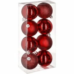 Féérie Lights & Christmas Kit de décorations pour sapin de noël - 8 Pièces Objets de décoration Couleur Rouge