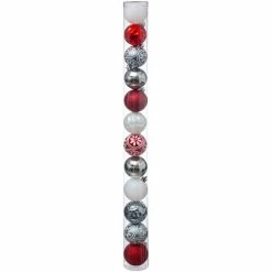 Féérie Lights & Christmas Kit de déco pour sapin de Noël - 12 Boules Objets de décoration Couleur Argent