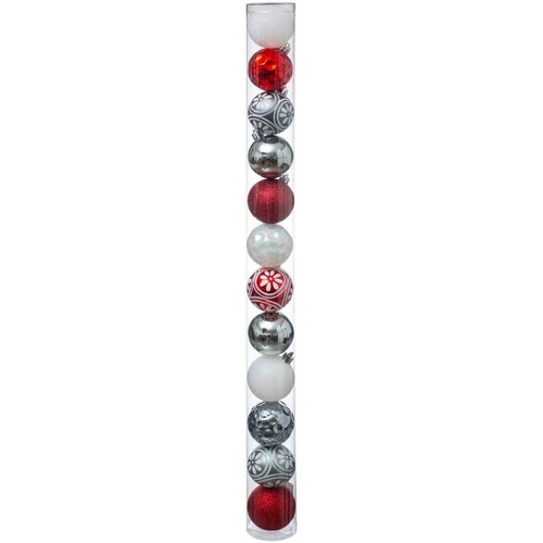 Féérie Lights & Christmas Kit de déco pour sapin de Noël - 12 Boules Objets de décoration Couleur Argent 3 Féérie Lights & Christmas Kit de déco pour sapin de Noël - 12 Boules Objets de décoration Couleur Argent
