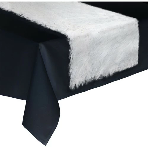 Féérie Lights & Christmas Chemin de table Noël effet fourrure Fantasy Objets de décoration Couleur Blanc 3 Féérie Lights & Christmas Chemin de table Noël effet fourrure Fantasy Objets de décoration Couleur Blanc