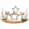 Féérie Lights & Christmas Photophore de Noël design bois rond Terre Sauvage Objets de décoration Couleur Argent -Christmas Soldes Boutique 20970953 500 A