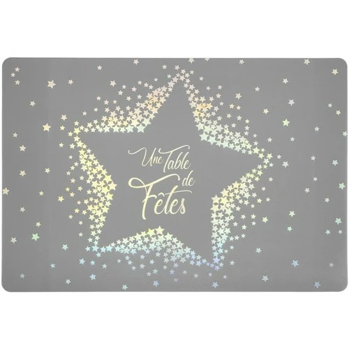 Féérie Lights & Christmas 6 Sets de table de Noël design Etoile Objets de décoration Couleur Argent 3 Féérie Lights & Christmas 6 Sets de table de Noël design Etoile Objets de décoration Couleur Argent