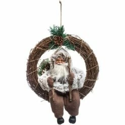 Féérie Lights & Christmas Couronne de Noël en bois Terre sauvage Objets de décoration Couleur Blanc