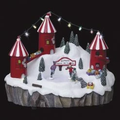 Féérie Lights & Christmas Village de Noël animé lumineux et musical Patinoire illuminée Objets de décoration Couleur Blanc