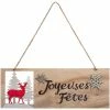 Féérie Lights & Christmas Décoration de Noël à suspendre en bois Jeanne Objets de décoration Couleur Beige