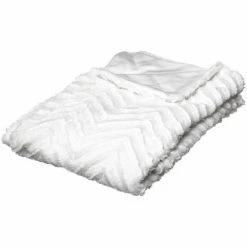 Féérie Lights & Christmas Plaid design effet fourrure Jeanne Décorations textile Couleur Blanc