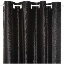 Féérie Lights & Christmas Rideau design croco Dahlia Décorations textile Couleur Noir