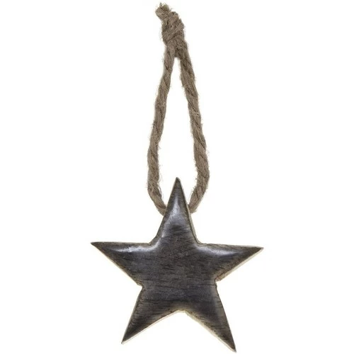 Féérie Lights & Christmas Déco de Noël à suspendre en bois étoile Terre sauvage Objets de décoration Couleur Gris 3 Féérie Lights & Christmas Déco de Noël à suspendre en bois étoile Terre sauvage Objets de décoration Couleur Gris