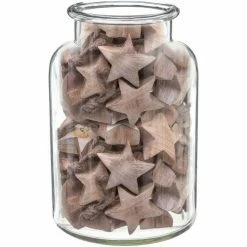 Féérie Lights & Christmas Déco de Noël à suspendre en bois étoile Terre sauvage Objets de décoration Couleur Beige