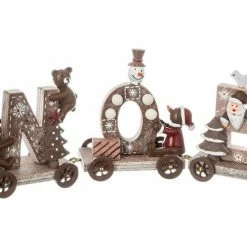 Féérie Lights & Christmas Train en bois 4 wagons de Noël Objets de décoration Couleur Marron -Christmas Soldes Boutique 21089887 500 C