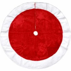 Féérie Lights & Christmas Tapis pour Sapin de Noël - Feutrine et blanc Objets de décoration Couleur Rouge