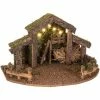 Féérie Lights & Christmas Crèche traditionnelle de Noël vide - LED - 38 x 22 cm Objets de décoration Couleur Marron