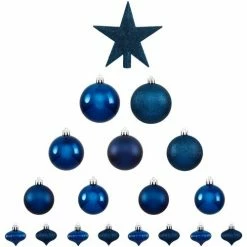 Féérie Lights & Christmas Kit de décorations pour sapin de noël - 18 Pièces Objets de décoration Couleur Bleu foncé -Christmas Soldes Boutique 21203978 500 B