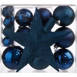 Féérie Lights & Christmas Kit de décorations pour sapin de noël - 18 Pièces Objets de décoration Couleur Bleu foncé -Christmas Soldes Boutique 21203978 500 C
