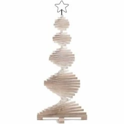 Féérie Lights & Christmas Sapin de Noël en bois articulé Lodge - H. 113 cm Objets de décoration Couleur Marron