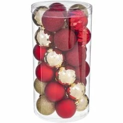Féérie Lights & Christmas Kit déco pour sapin de Noël - 30 Pièces Objets de décoration Couleur Rouge