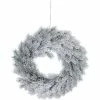 Féérie Lights & Christmas Couronne de Noël floquée effet enneigée - Diam. 40 cm Objets de décoration Couleur Vert
