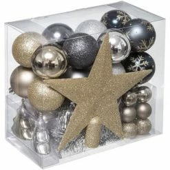 Féérie Lights & Christmas Kit de décoration pour sapin de Noël - 44 Pièces Objets de décoration Couleur Doré