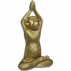 Féérie Lights & Christmas Objet résine singe yoga doré 17 cm X3 Objets de décoration Couleur Doré -Christmas Soldes Boutique 21311501 500 C