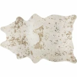 Féérie Lights & Christmas Tapis design peau de vache Terre sauvage Décorations textile Couleur Doré