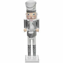 Féérie Lights & Christmas Décoration Casse Noisette argent 38 cm Objets de décoration Couleur Argent