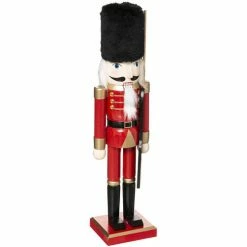 Féérie Lights & Christmas Décoration Casse Noisette chapeau 38 cm Objets de décoration Couleur Rouge